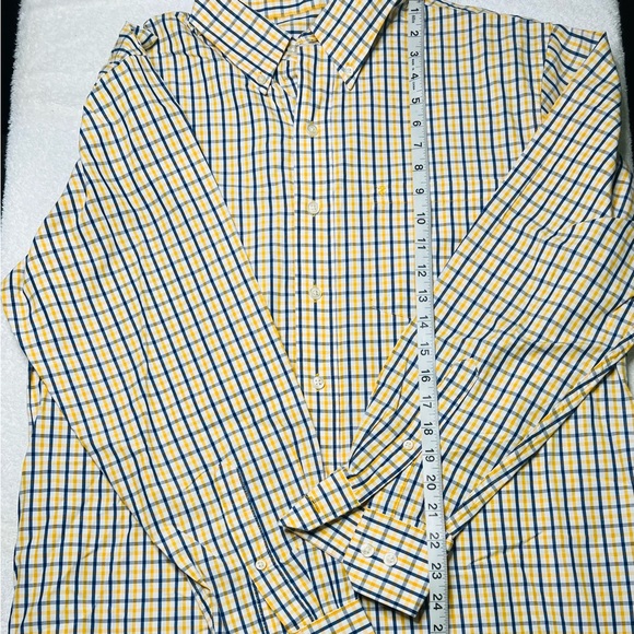 Izod Other - NWOT Mens IZOD Luxury Sport Dress Shirt Yellow Plaid Medium